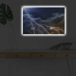 Wallity Lienzo Decorativo Iluminado con LED 45 x 70 cm Multicolor